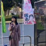 2025年4月4日朝、昭島駅北口にて議会報告